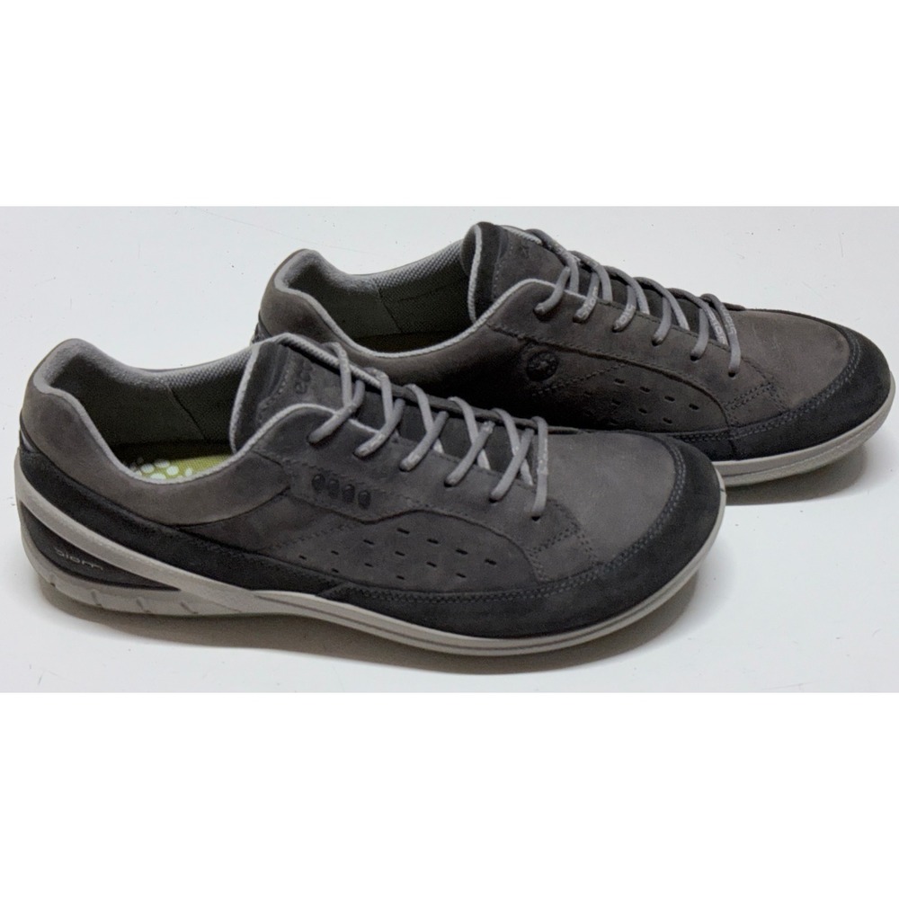 Ecco Biom Natural Motion Mens Gray Nubuck Leather Sneakers Size 44 US 10-10.5